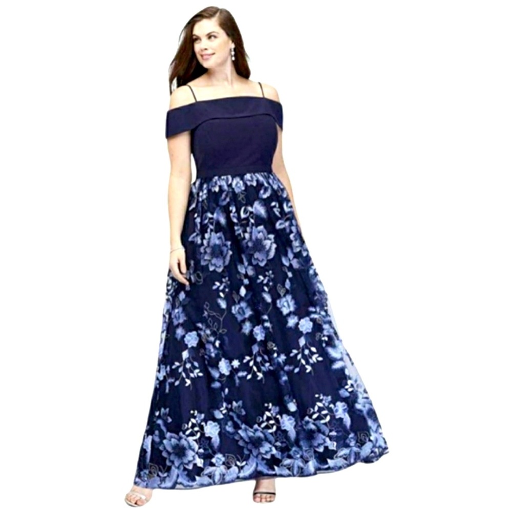 Worn Once Night Way Floral Cold Shoulder Dress
